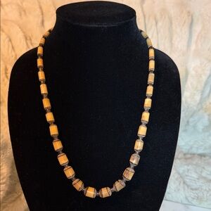 Vintage Handcrafted Graduated Buri Nut Natural Bead Necklace